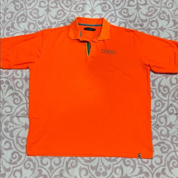 COOGI Bright Orange Men's Polo Shirt - Picture 1 of 5